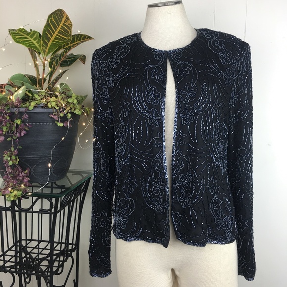 Laurence Kazar | Tops | Nwt Laurence Kazar Beaded Cocktail Jacket